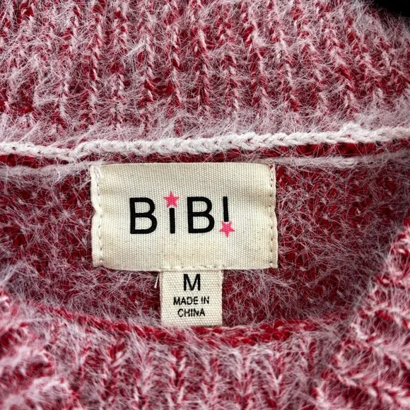BiBi Red and White Snowflake Sweater - Picture 6 of 6